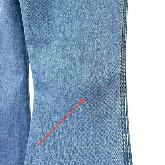 NWT SPANX Flare Jeans Size Large Tall Stonewashed Blue Pull-On Stretch Denim NEW - Picture 8 of 13